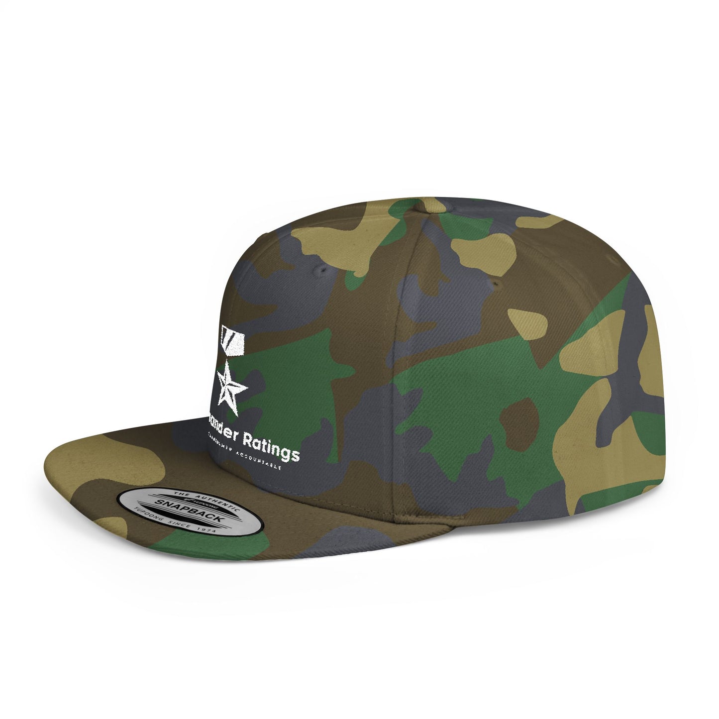 Commander Ratings Embroidered Flat Bill Snapback Hat
