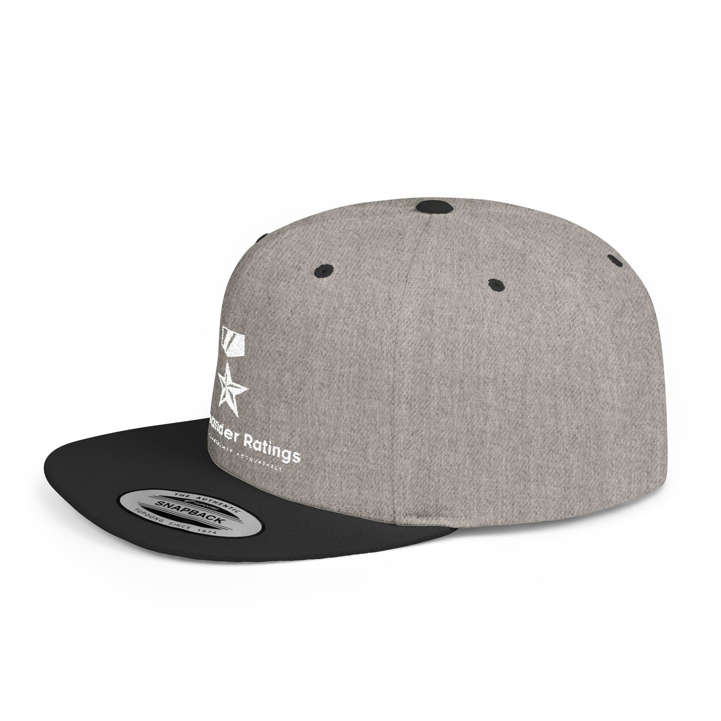 Commander Ratings Embroidered Flat Bill Snapback Hat