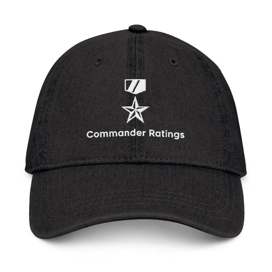 Commander Ratings Embroidered Denim Hat
